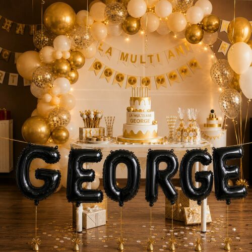 Fóliás fényű lufikészlet Flippy GEORGE – Elegáns dekoráció bulikhoz 166352436 - Lufi