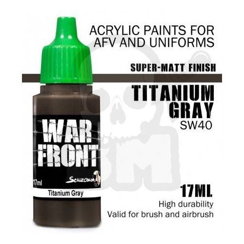 War Front SW-40 Titánszürke szuper-matt akrilfesték 17ml modellekhez, AFV-hez és egyenruhákhoz a Scale Color-tól, ecsethez és airbrush-hoz is - Iskolai festék és festőkellék