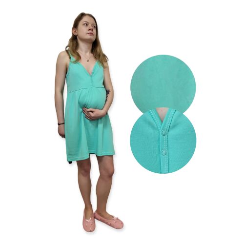 KISMAMA SZOPTATÓS PÓLÓ 100% PAMUT PÁNTOKKAL L-ES MÉRET MENTA 166383415 - Kismama ruházat