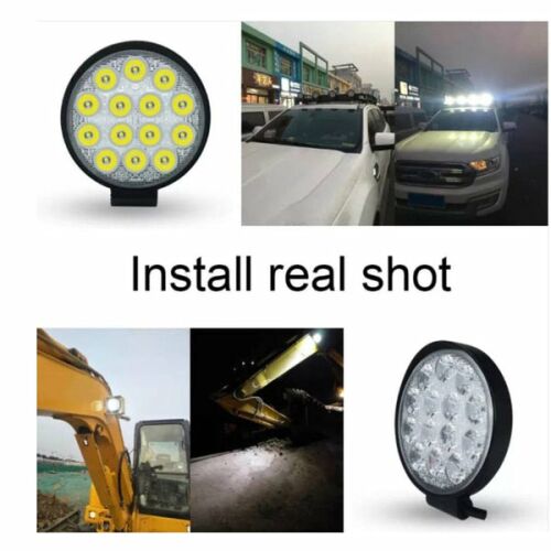 Hozro 2 DB Professional Light – Autós LED-es reflektor, kerek, 42 ​​W, 14 LED, terepjáráshoz, vadászathoz, horgászathoz, gépekhez, Erős világítás 166472955 - Autólámpa
