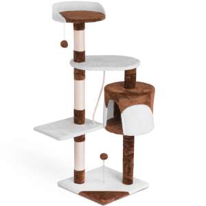 PetHaus DR-260 Cat Scratching Post and Play Center 111cm #brown-white