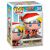 Funko POP Naruto 2049 Naruto Uzumaki gyűjthető figura eredeti csomagolásában, ünnepi Narutoval télapósapkában, ferde nézetben a dobozt és a figurát mutatva