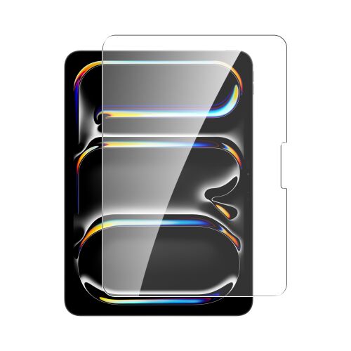 Dviced edzett üveg kijelzővédő iPad Pro 11-inchhez, elölnézet tükröződő felülettel, átlátszó védőréteget mutatva - Mobiltelefon kiegészítő