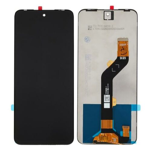 Tecno Pova 4G LG7n fekete OEM LCD kijelző érintővel elölről és hátulról, cserealkatrész - Mobiltelefon kijelző
