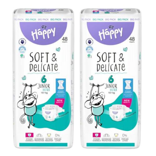 Bella Happy Nadrágpelenka 15kg+ Junior Extra 6 (2x48db) 166583200 - Pelenka