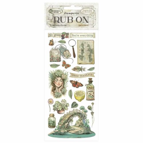 Rub-on cm 10,16x21,6 - Herbarium Silvae bridge 166598215 - Dekorkarton