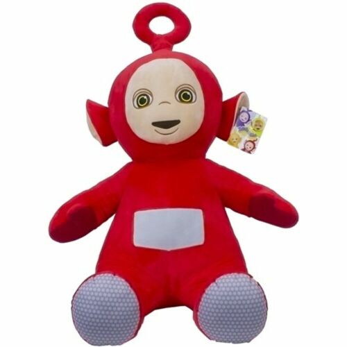 Óriás 100 cm-es Teletubbies Po plüssfigura, piros puha Po baba fehér háttéren, ideális gyerekeknek - Plüss