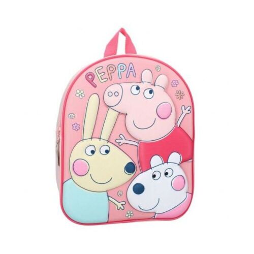 Peppa malac hátizsák 3D - Peppa, Suzy bárány, Rebeka nyuszi