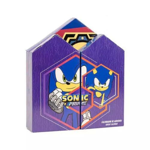 P.M.I. Sonic Prime adventi naptár doboz Sonic karakterrel lila háttéren - Otthon és kert