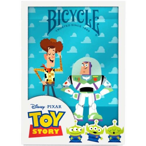 Disney Pixar Toy Story Bicycle játékkártya pakli csomagolása Woody, Buzz Lightyear és űrlény karakterekkel, Bicycle logóval - Kártyajáték