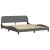 vidaXL Dover sötétszürke szövet ágykeret fa lécekkel, matrac nélkül, 183x213 cm