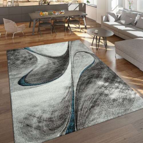 Kurzflor szőnyeg Absztrakt dizájn szürke türkiz, modell 20751, 120x170cm 44896319