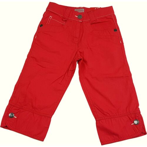 Sanetta piros gyerek halásznadrág, elölnézet, slim fit pamut, állítható derék, vékony testalkatú gyerekeknek - Gyerek nadrág