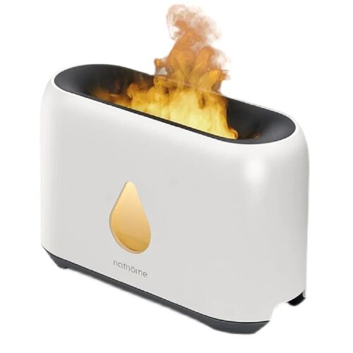 Flame aroma diffúzor BBV valósághű láng effekttel és csepp alakú gombbal, fehér kivitel, Nathome márka. - Műszaki cikk és elektronika
