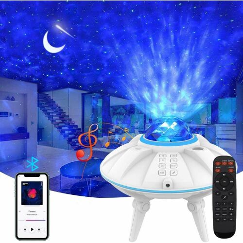 LED csillagvetítő beépített Bluetooth hangszóróval, 20 vetítési mód, állítható fényerő, időzítő funkció, USB port, Galaxy Starry Sky éjszakai fény 166744853 - Baba és tipegő