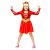 Flash lány jelmez 8-10 éveseknek, teljes test elölnézet, fejpánttal, piros ruha, mosolyogva, poliészter, partikra és Halloweenre
