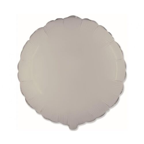 Matt krém fólia lufi, 17"/43cm, gömb