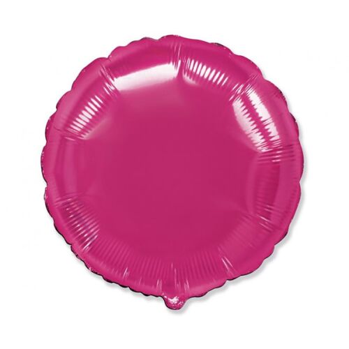 Sötét pink fólia lufi, 17"/43cm, gömb