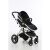 My First Baby ST BL02 2in1 babakocsi sportülés módban, fekete és ezüst, ferde nézet