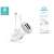 Devia Smart Series Dual Car Charger Suit fehér, 2 USB port, 3.1A kimenet, Lightning kábellel