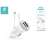 Devia Smart Series Dual Car Charger Suit fehér, 2 USB port, 3.1A kimenet, Lightning kábellel