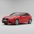 Piros Audi A3 8V 5 ajtós hatchback autó sima háttér előtt, modellkompatibilitás referenciaként a TEAMCAR szőnyegekhez