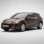 Barna Mazda 3 BL Hatchback autó, elölnézet 3/4-es szögből, tiszta és fehér háttérrel, a TEAMCAR szőnyegekkel való kompatibilitást mutatja