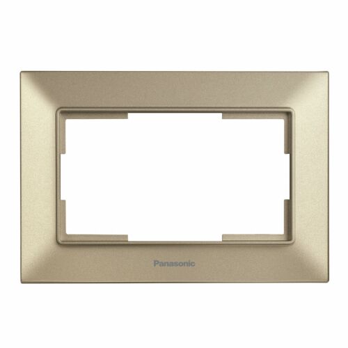 Panasonic Arkedia Slim dupla konnektor keret bronz színben, IP20 besorolású, elegáns elektromos kiegészítő modern belső terekbe 