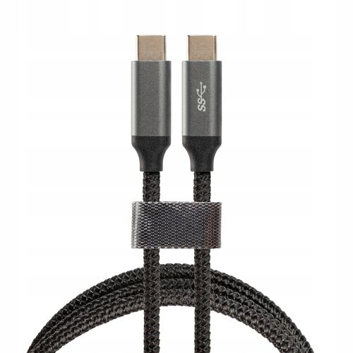 USB kábel Montis USB-C - USB-C 1 m Fekete/Ezüst (MT004) 166906095 - USB kábel