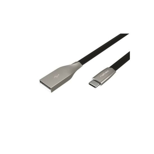 Natec Prati USB-C 1.0m fekete fém 166909140 - USB kábel