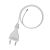 4m-es csatlakozókábel egyenes dugóval TYPE E 230V 16A 2×1 mm² H05VV-F PP-21 fehér W-98341 167444210