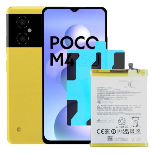 Xiaomi POCO M4 5G telefon és BN5H 4900mAh csere akkumulátor rögzítőszalaggal - Mobiltelefon akkumulátor