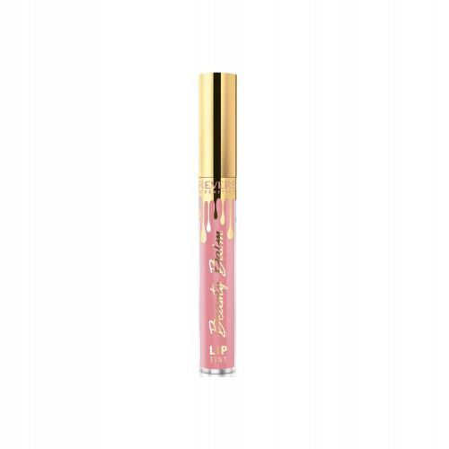Revers Beauty Balm 6M tartós rózsaszín szájfény, 8ml, arany kupakkal, fehér háttéren - Szájfény