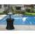Keter Cool Bar Rattan party cooler table, black, by the pool
