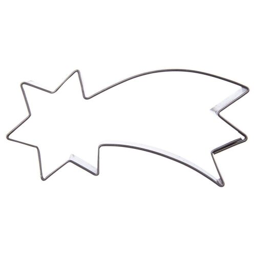 Rozsdamentes acél üstökös sütemény kiszúró 10 cm, ideális karácsonyi sütikhez, mézeskalácshoz és fondant díszekhez, Orion - Sütemény kiszúró