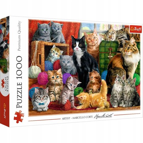 Trefl Puzzle 1000 Macska találkozó 167378971 - Puzzle