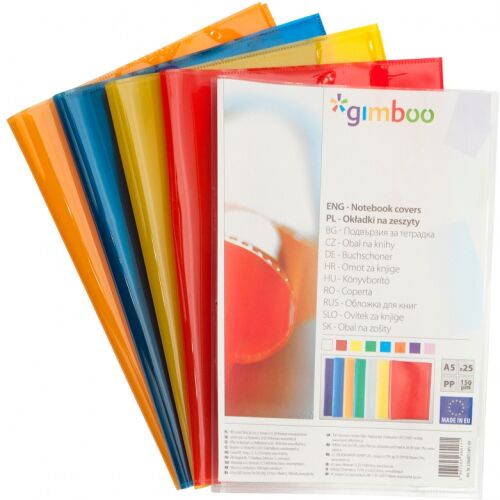 Notebook borító Gimboo A5 150mic. kék p25 ár 1db 167382143 - Könyv- és füzetborító