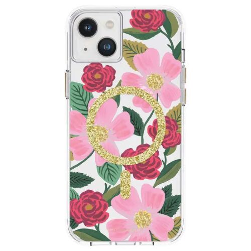 Rifle Paper Clear MagSafe - iPhone 14 Plus tok Rose Garden arany díszítéssel 167388682 - Telefontok