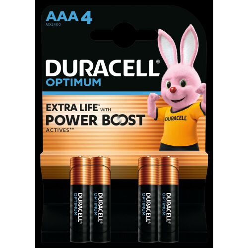 Duracell Alkaline Battery Duracell OPTIMUM AAA 4db. 167389189 - Elem