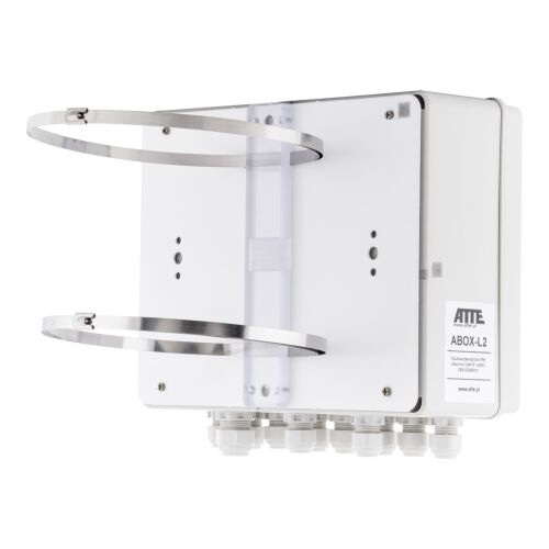 Pólusra szerelhető adapter, Atte, fehér 167390777 - Szerelvény- és kötődoboz