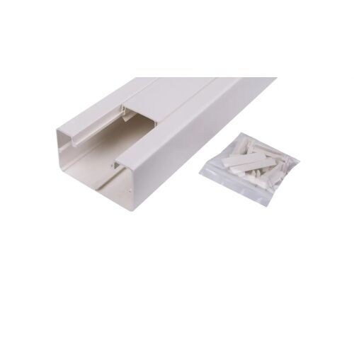 Simon Connect Egykamrás csatorna Cabloplus PVC 90x55mm tiszta fehér TK12081/9 /2m/