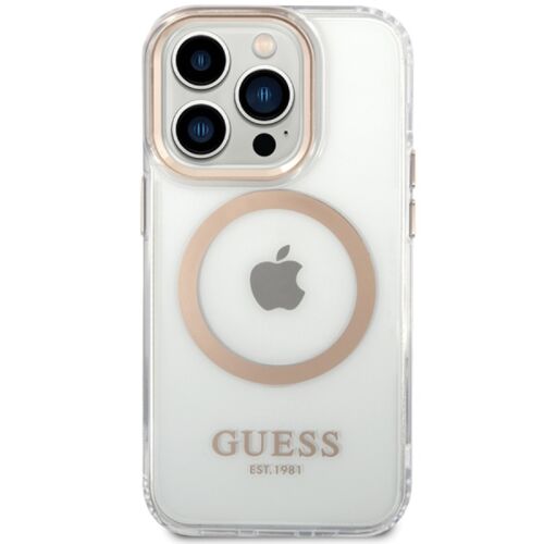 Guess tok iPhone 15 6,1" GUHMP15SHTRMD arany HC Magsafe Metal Outline 167418367 - Telefon