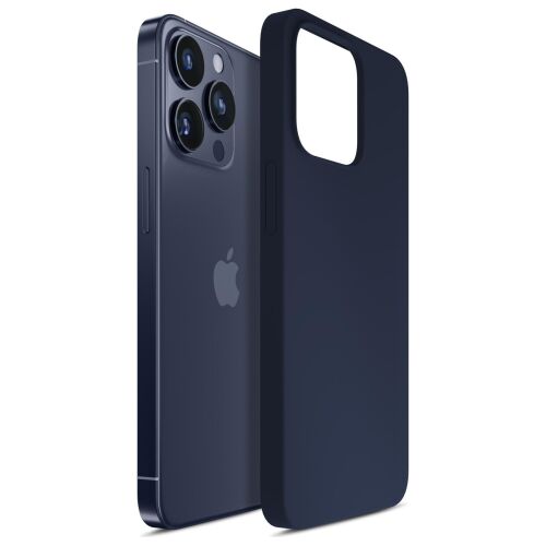Apple iPhone 16 Pro Max - 3mk szilikon tok sötétkék 167422868 - Telefon