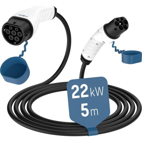ANSMANN 22kW 2-es típusú EV autótöltő kábel, 5m 167438419 - Töltő, töltőkábel és egyéb kábel