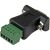 StarTech.com RS422 RS485 soros DB9 - terminálblokk adapter, fekete, oldalsó ferde nézet a terminálblokkról