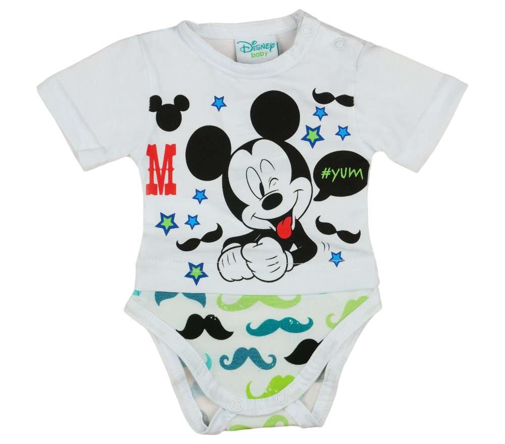 Disney rövid ujjú Body - Mickey Mouse - fehér