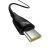 Közeli felvétel a Baseus Flash 2 USB-C csatlakozóról 100W jelzéssel a fekete fonott kábelen