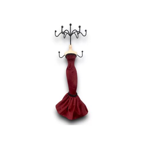 Ékszertartó bábu 27cm - piros ruha 167510624 - Ékszertároló