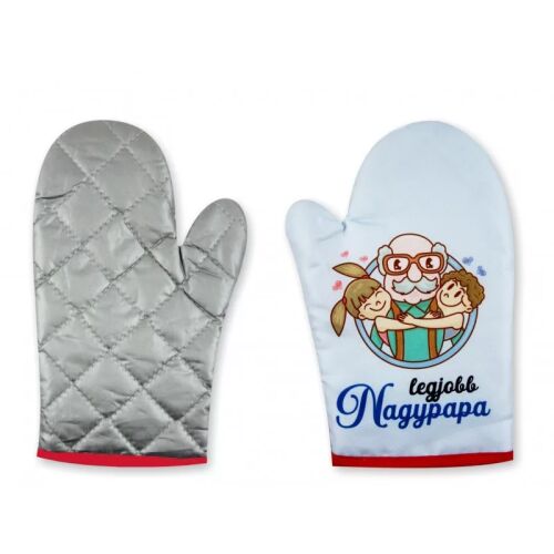Főzőkesztyű Legjobb Nagypapa 17x26cm 167510700 - Edényfogó kesztyű