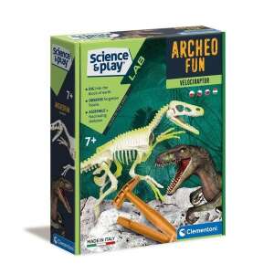 Világító Velociraptor - Clementoni Archeofun 44944985 Clementoni Tudományos és felfedező játék